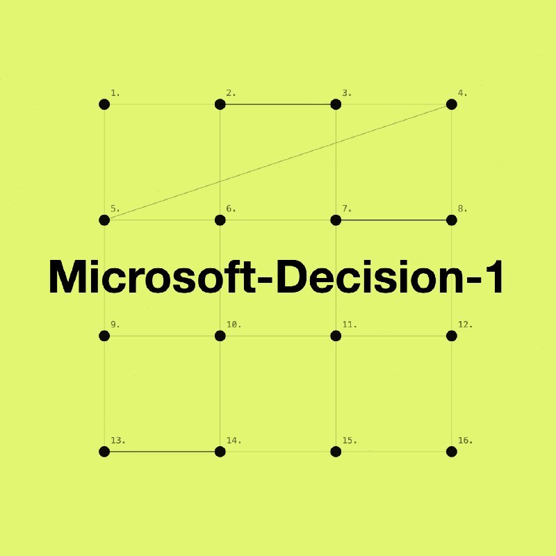 微软发布 Decision-1 决策模型微软发布 Microsoft-Decision-1，面向路由、分类、排序、验证和工作流控制等结构化决策任务