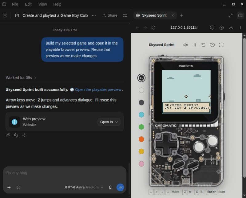 OpenAI 携手 ModRetro 发布 Codex 专用插件：动动嘴就能造出复古 Game Boy 游戏在今日召开的2026开发者日活动中，OpenAI 带来了让人眼前一亮的全新跨界合作