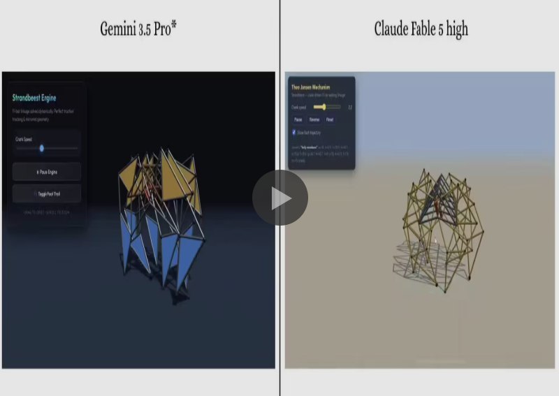 挑战 Claude Fable 5：谷歌 Gemini 3.5 Pro 即将登场，推理能力再进化在人工智能领域激烈的产品迭代竞赛中，谷歌似乎正酝酿着下一轮重磅出击
