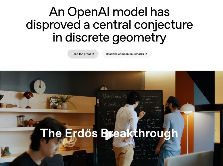 数学界变天！OpenAI推理模型推翻 80 年几何猜想，AI首次自主证明Erdős开放问题数学界迎来了一次具有里程碑意义的重大突破
