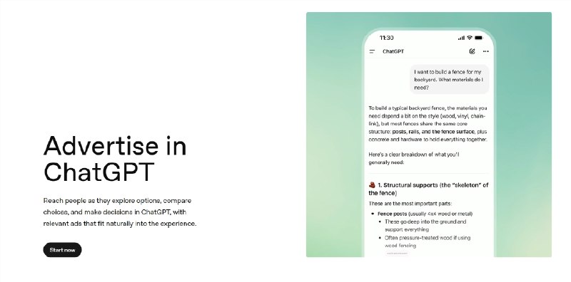 OpenAI 正式在 ChatGPT 中推出广告服务，Best Buy 等已率先试水OpenAI 近日在 ChatGPT 中正式上线广告服务，标志着这家 AI 公司正式开启商业化变现的新阶段