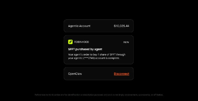 Robinhood推出AI代理股票交易功能，并同步上线面向AI代理使用的新型虚拟信用卡