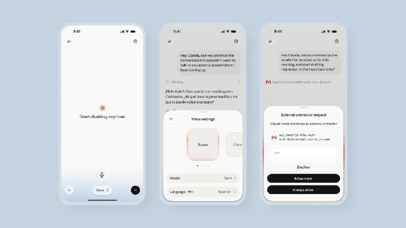 Anthropic对Claude语音模式发起重要更新 引入更强模型在OpenAI推出新一代对话模型并升级ChatGPT语音功能数周后，竞争对手Anthropic也采取行动，发布了针对旗下人工智能助手Claude语音模式的重大更新