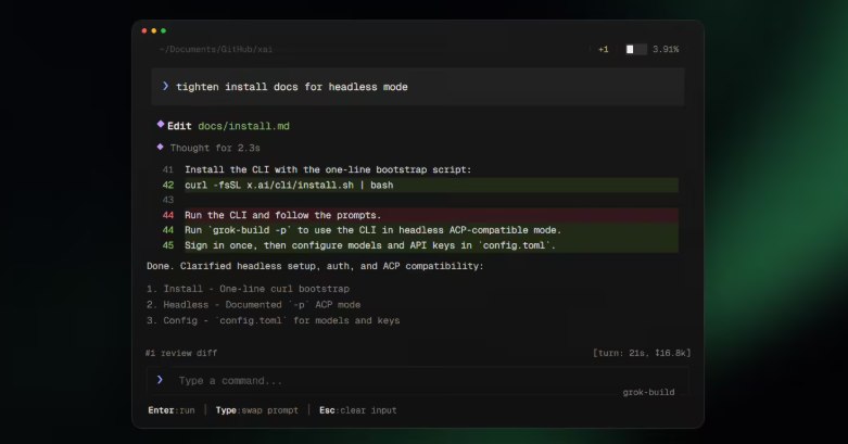 xAI 发布 Grok Build 早期测试版：针对复杂编程的“规划型”智能体埃隆·马斯克旗下的 AI 公司 xAI 于5月14日发布了名为 Grok Build 的早期测试版编程智能体